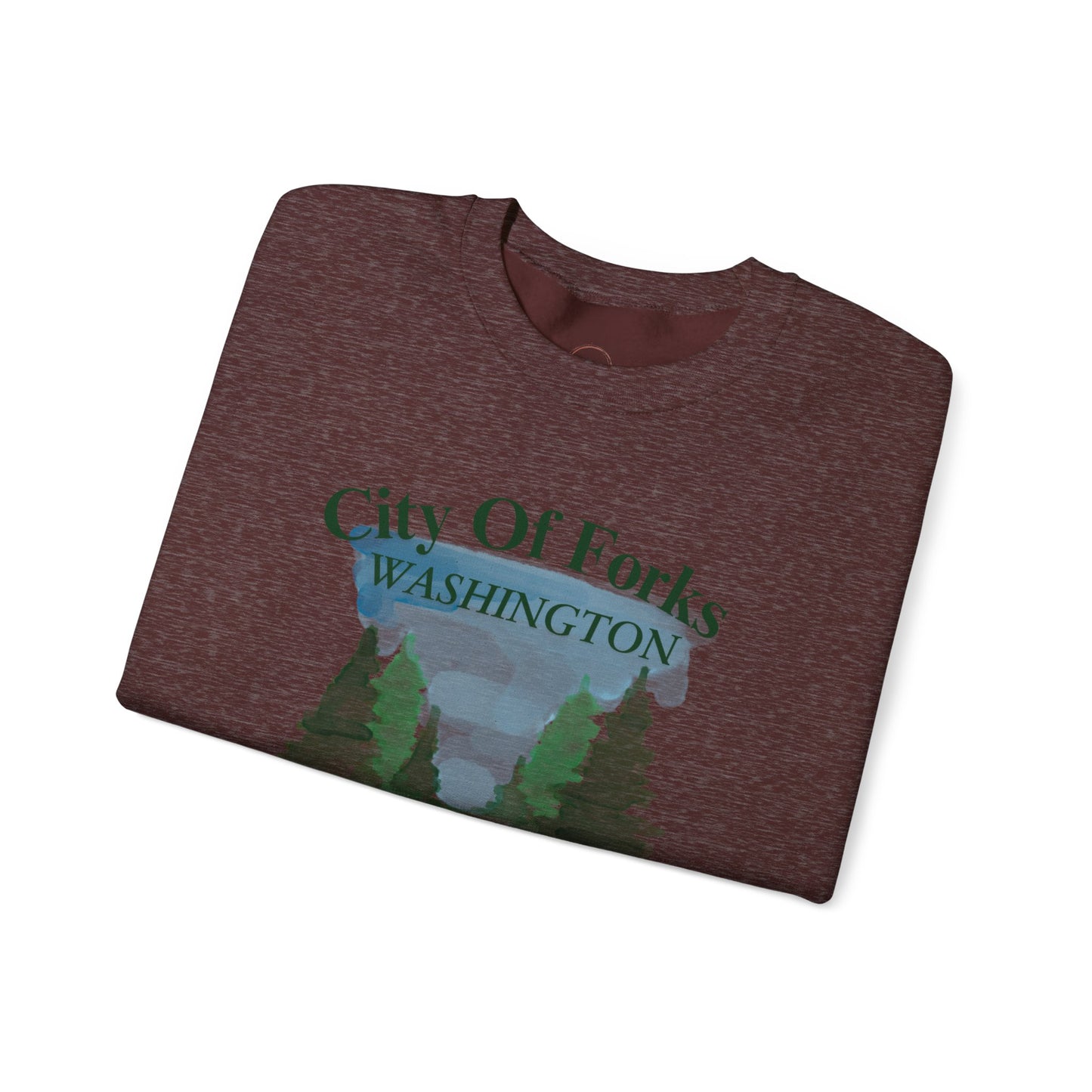 City of Forks  Sweatshirt  Forrest Crew Neck Sweatshirt