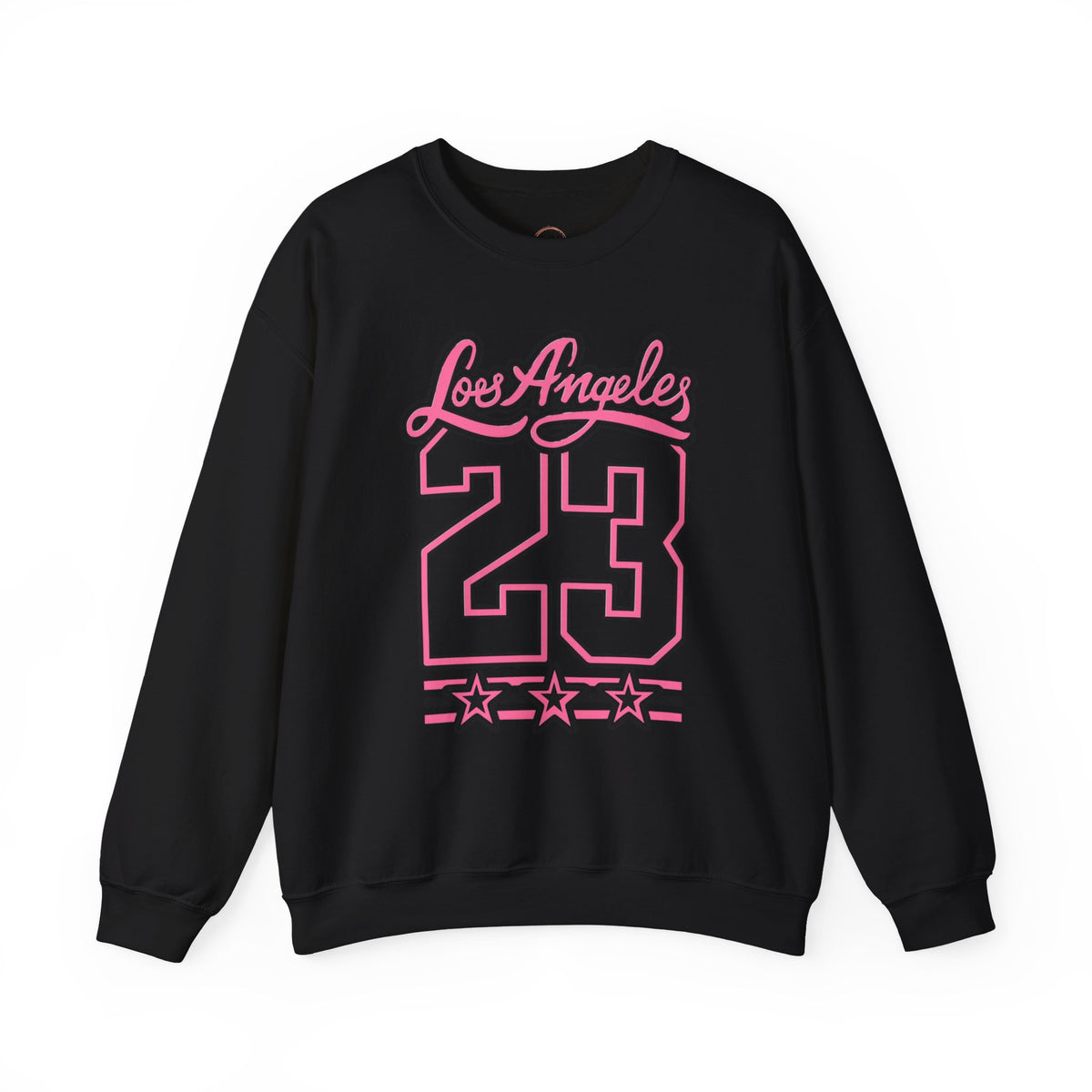 Los Angeles 23 Retro Crewneck Sweatshirt — Pink Varsity Style