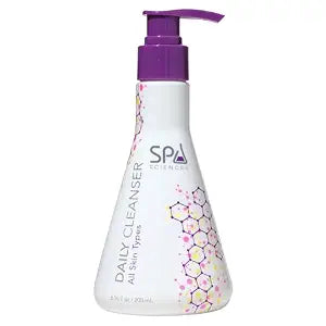 SPA SCIENCES - Daily Cleanser - Made in the USA - With Hyaluronic Acid, Antioxidants & Chamomile, Arnica Extracts - Soothe, Hydrate, Purify - Vegan - For All Skin Types - 6.76oz