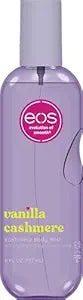 eos Cashmere Body Mist, Vanilla Cashmere, Soft Musk, Cozy Caramel, Hair Mist, Body Spray for Women Moisturizing, Hyaluronic Acid, Vanilla Body Spray, Vegan, Cruelty-free, 6 fl oz