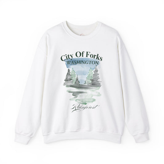 City of Forks  Sweatshirt  Forrest Crew Neck Sweatshirt