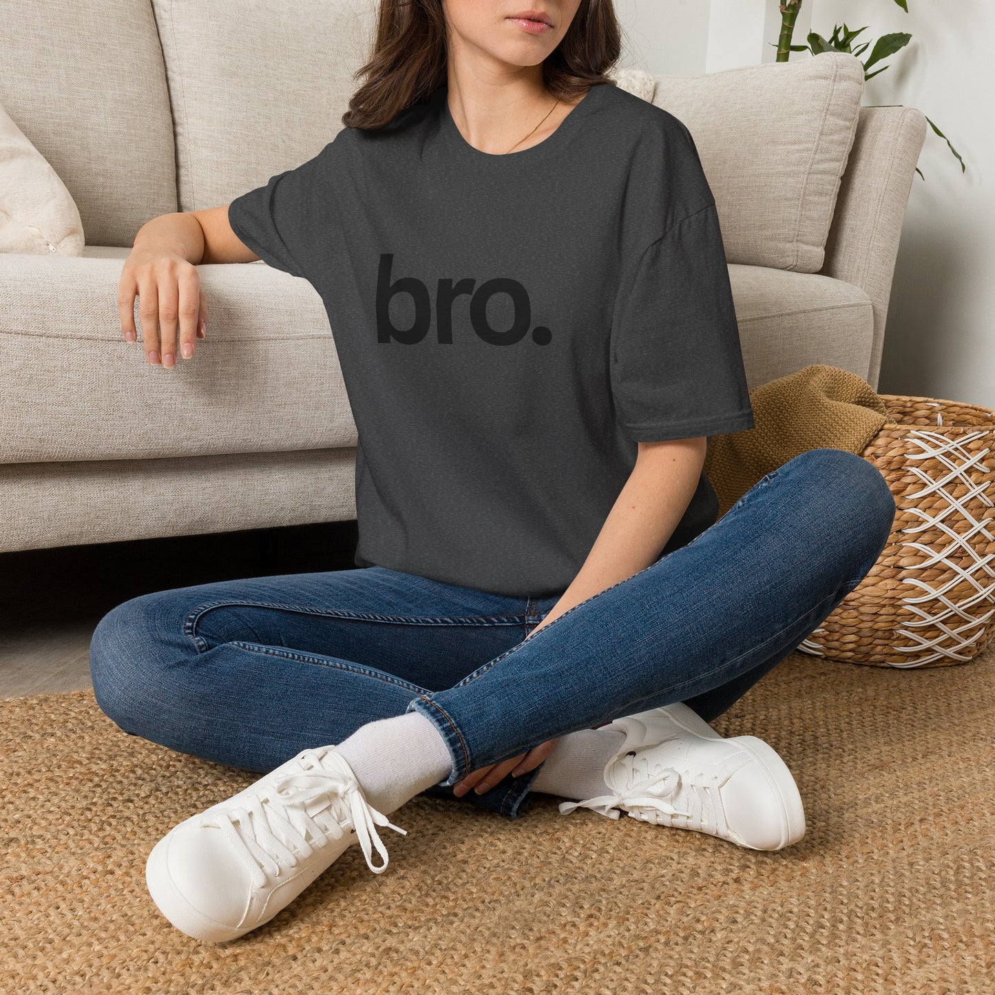 Bro. T-Shirt — Minimalist Bold Typography Tee for Friends & Casual Wear