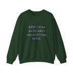Scottish Style Unisex Sweatshirt Comfortable Outfit Keep Calm and Carry On Design - A1 Majestic