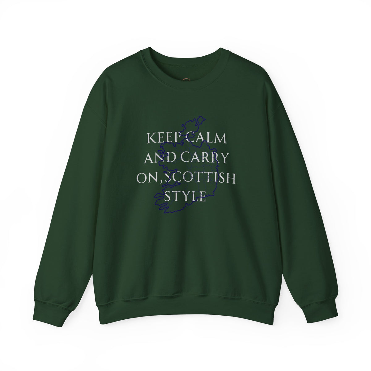 Scottish Style Unisex Sweatshirt Comfortable Outfit Keep Calm and Carry On Design - A1 Majestic