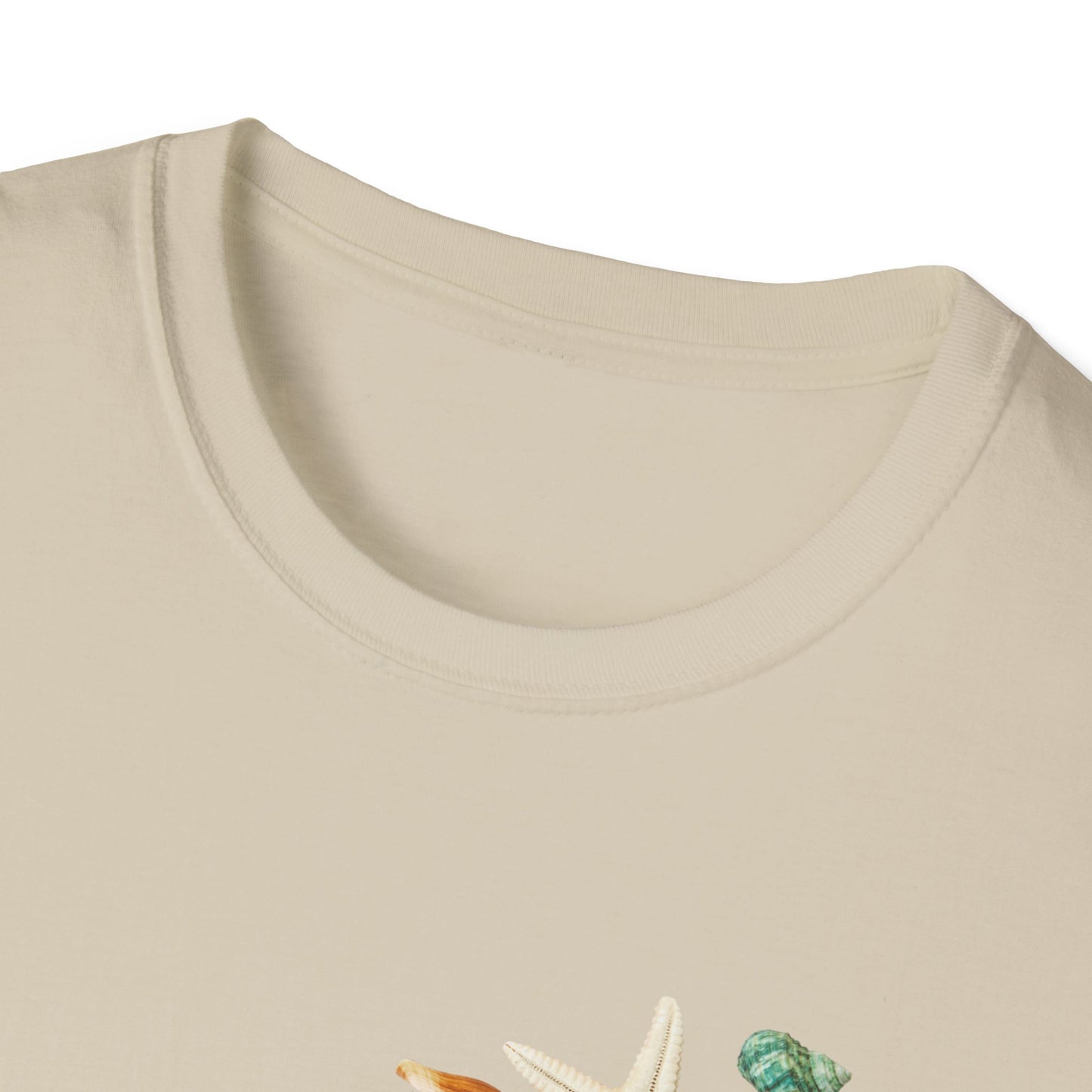 Shell Print Unisex T-Shirt | Beach-Themed Casual Summer Tee