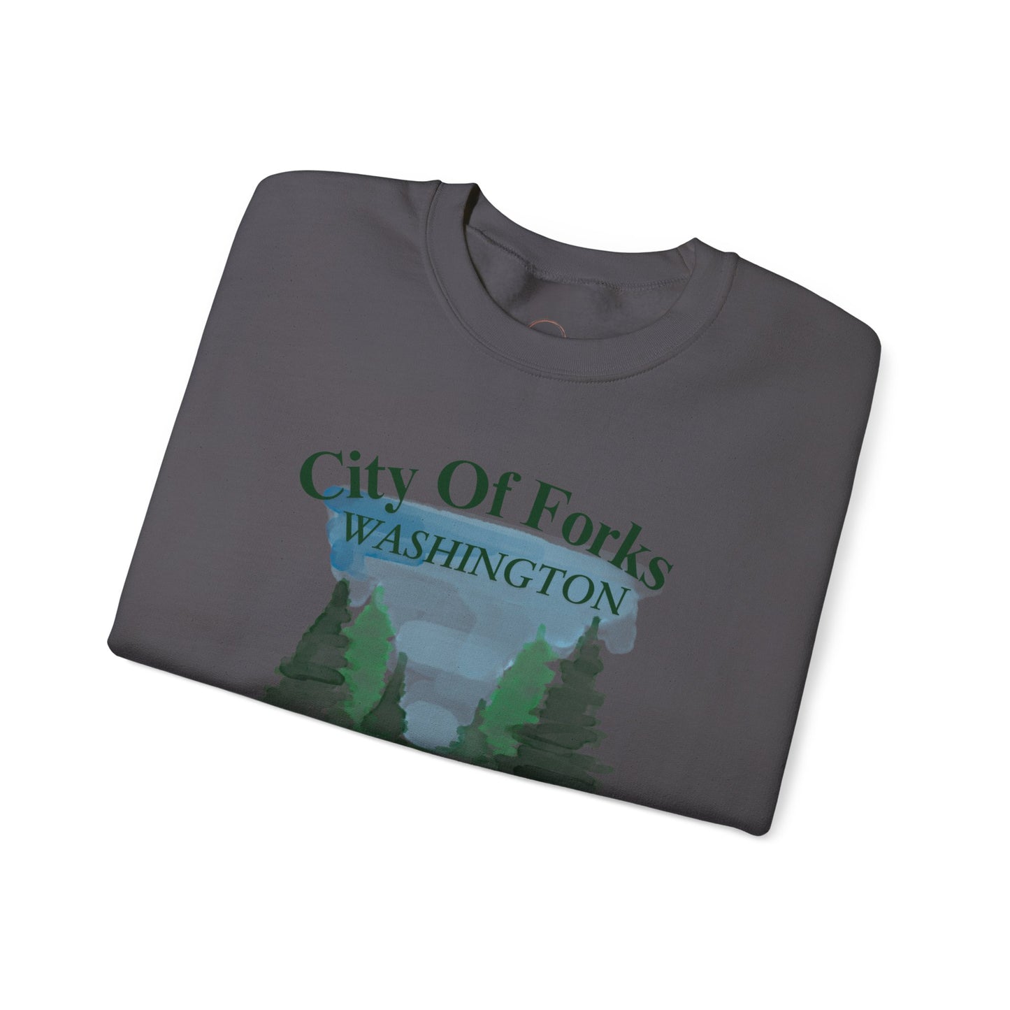 City of Forks  Sweatshirt  Forrest Crew Neck Sweatshirt