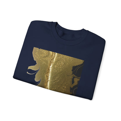 Gold Leaf Graphic Crewneck Sweatshirt | Cozy Fall/Winter Style Gift