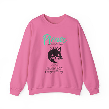 Please Do Not Disturb Cat Unisex Crewneck Sweatshirt