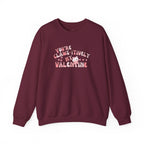 Cat Bow Valentine Unisex Sweatshirt, Claws-itively Adorable Gift, Funny Valentine's Day Jumper, Cute Kitty Lover Top, Heart Design Pullover,