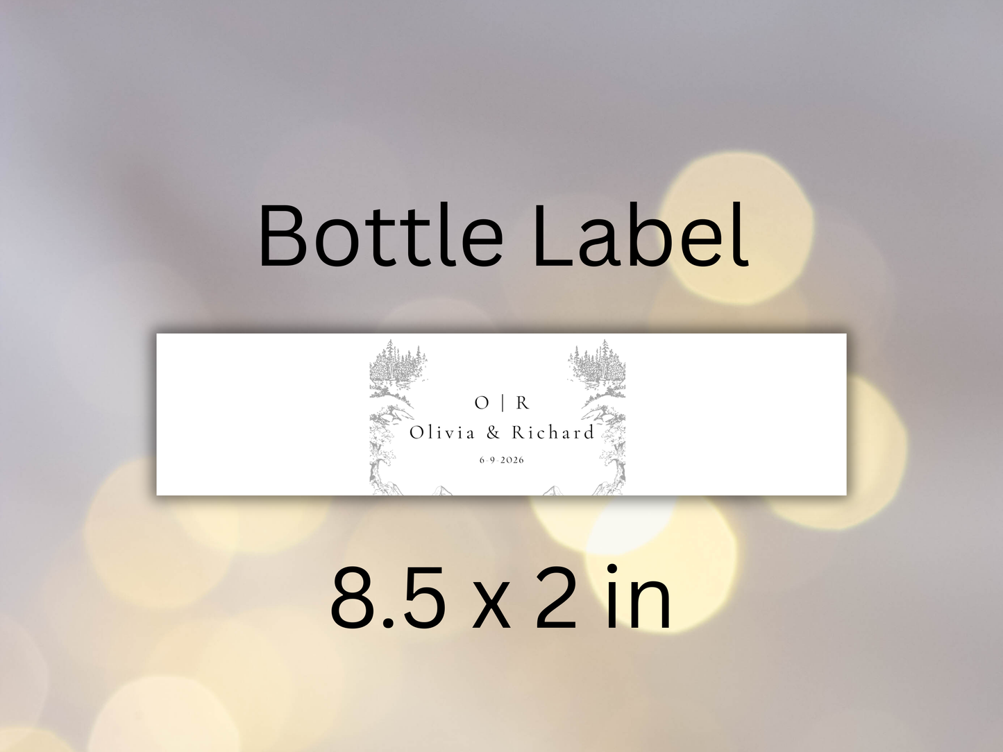 Wedding Invitation Bundle, RSVP, Wedding Water Bottle Label, Thank You Card, Table Card, Menu Card, Reception Card, Details Card. WI272