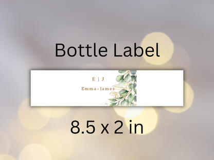 Wedding Invitation Set, RSVP, Wedding Details, Wedding Bottle Label Template, WI283