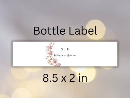 Wedding Invitation Set, RSVP, Wedding Details, Wedding Bottle Label Template, WI279