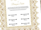 Nikkah Certificate Digital Download Personalised, A4, A3, Template, Editable, Brown Nikkah Nama, Nikkah Contract, Muslim Contract. NN30