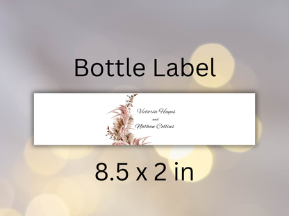 Wedding Invitation, RSVP, Details Card, Bottle label MTC388