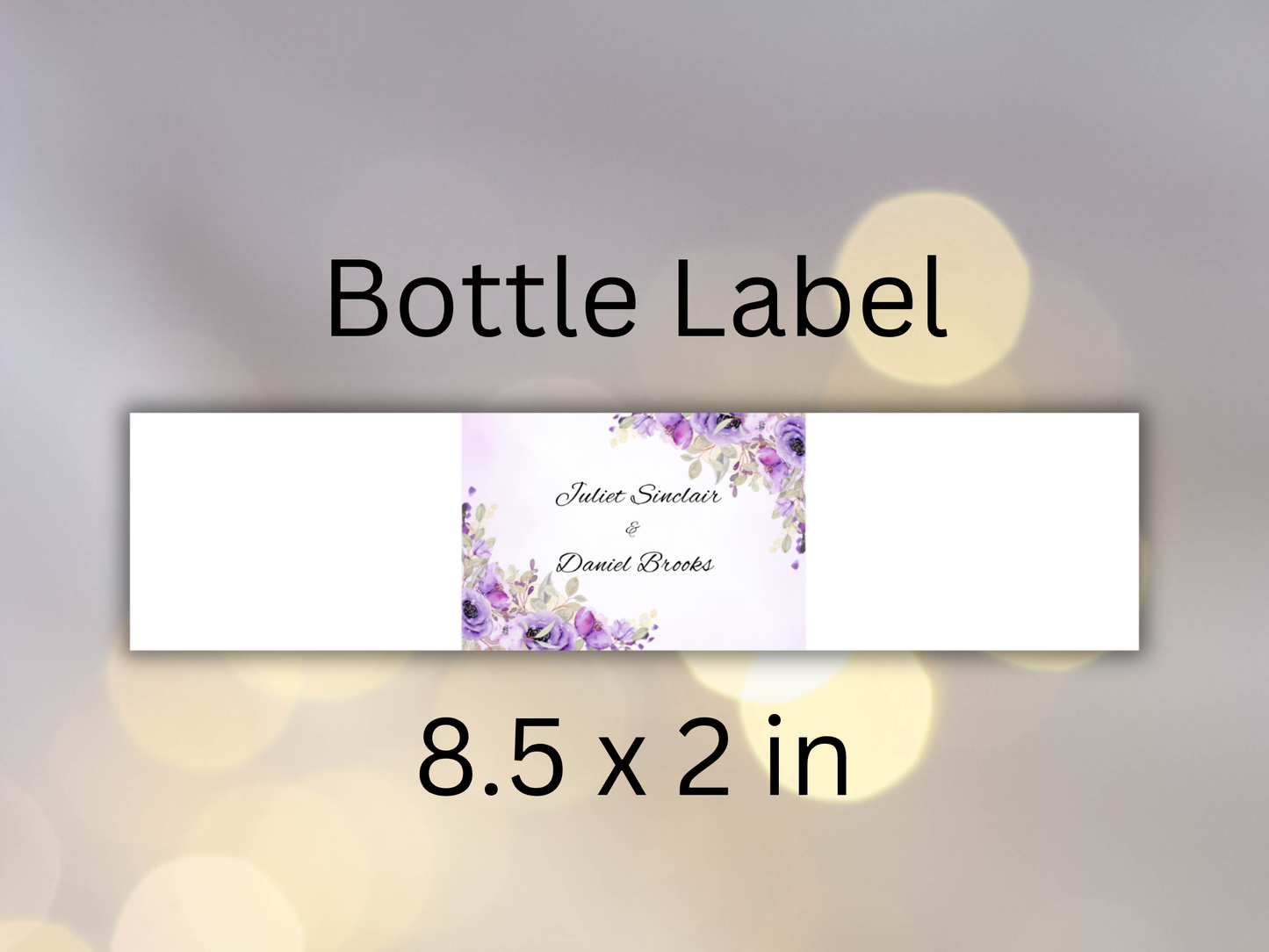 Watercolor Purple Floral Wedding invitation Bundle, Editable Canva Template, Details, RVSP, Instant Download MTC401