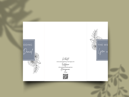 Gatefold Wedding Invitation Template, RSVP, Thank You Card, Table Card, Menu Card, Reception Card, Details Card. Wedding Bottle Label. WI292