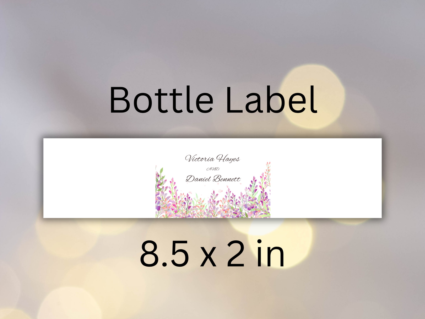 Wisteria Floral Wedding Invitation, Editable RSVP, Details, Canva Template MTC 422