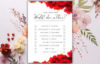 Red Rose Wedding Shower Game, Modern Bridal Shower Game, Editable Text, Modern Editable Game Card, WS47