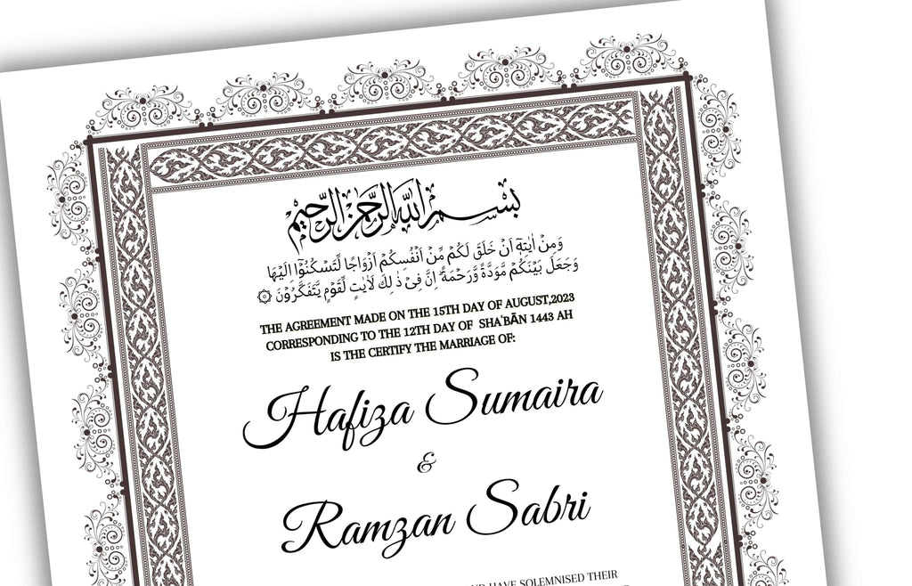 Nikkah Contract Template,Printable Nikkah Contract,Editable Nikkahnama,Muslim Wedding Certificate,Digital Download. NN122