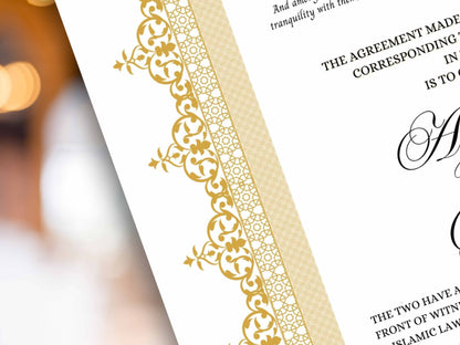 Nikkah Certificate Digital Download Personalised, A4, A3, Template, Muslim Wedding Contract, Instat Download. NN284