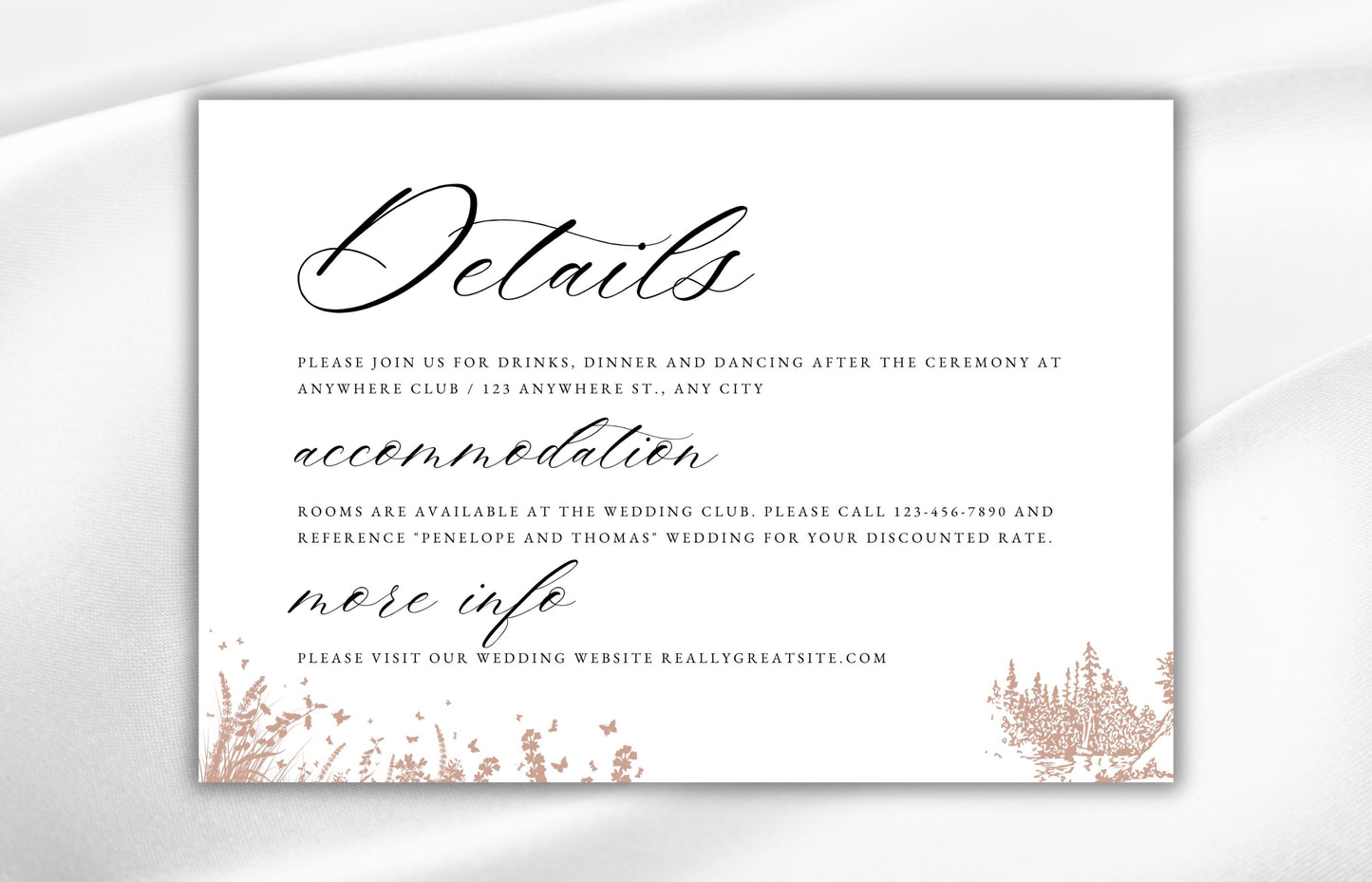 Wedding Invitation Set, Wedding Palace Invitation, Wedding Invitation Template, RSVP, Details Crd, Invitation, Editable Template. WI63