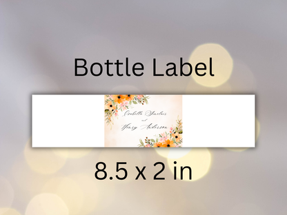 Floral Wedding Invitation, RVSP, Details Template, Instant Download MTC394