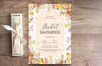Boho Floral Bridal shower invitation, Spring Bridal shower invitation template, Wildflower bridal invitation, Editable Template, WS42