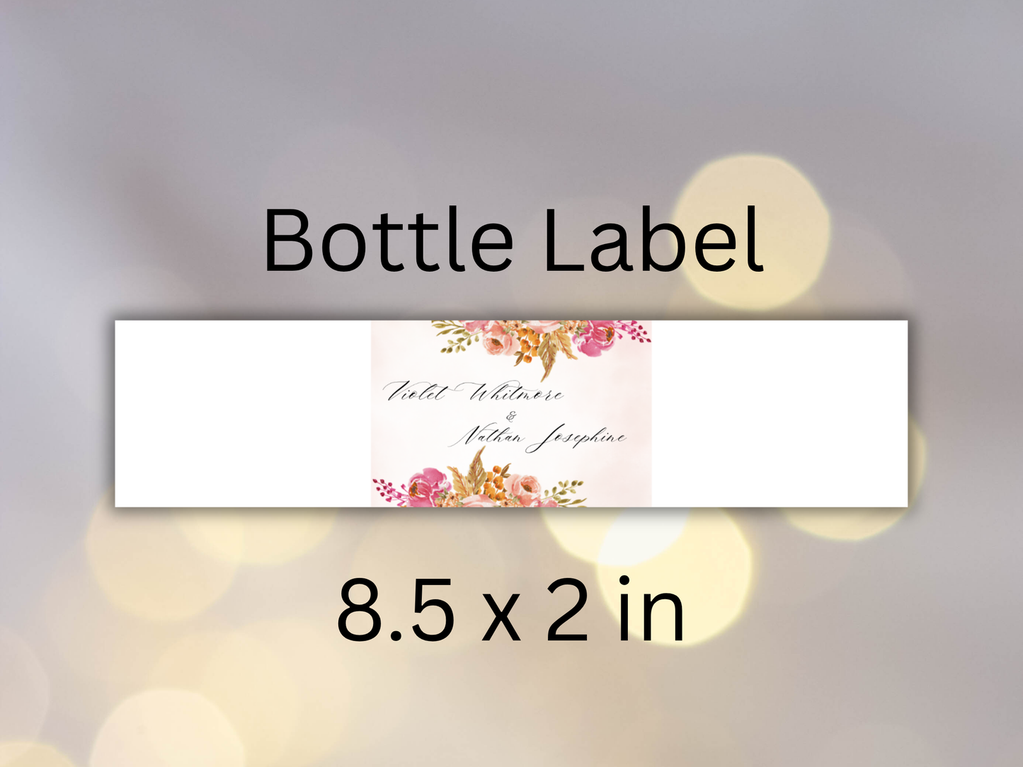 Wedding Invitation card, RSVP, Detailed Card, Bottle Label. WI374