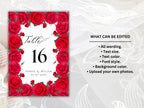 Wedding Table Numbers Template, Wedding Table Numbers, Pink Flower, Floral Wreath, Printable Table Numbers, Wedding Seating Chart. TS6