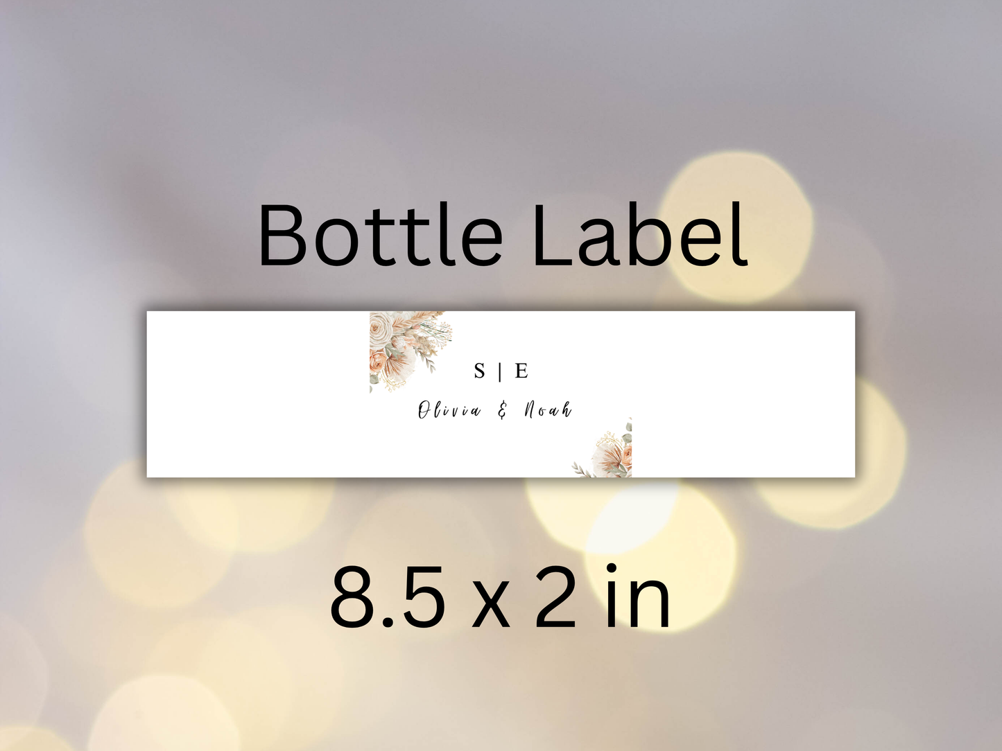 Wedding Invitation Set, RSVP, Wedding Details, Wedding Bottle Label Template, WI275