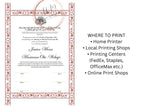 Nikkah Certificate Digital Download, Editable, Template, Muslim Contract, Muslim Marriage, A4, A3, Template, Instat Download. NN275