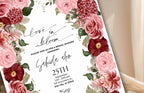 Bridal Shower Invitation template, Elegant Bridal Shower Invitation, Bridal Shower Flower Invite. WS39