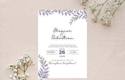 Wedding Invitation Template, Printable Wedding Invitation, Wedding Invitation, RSVP Invitation, Details, Wedding Invitation Bundle. WI79