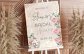 Pink Roses Bridal Shower Welcome Sign, Pink Bridal shower Welcome Sign Template, Pink Floral Welcome Sign, SIGN35