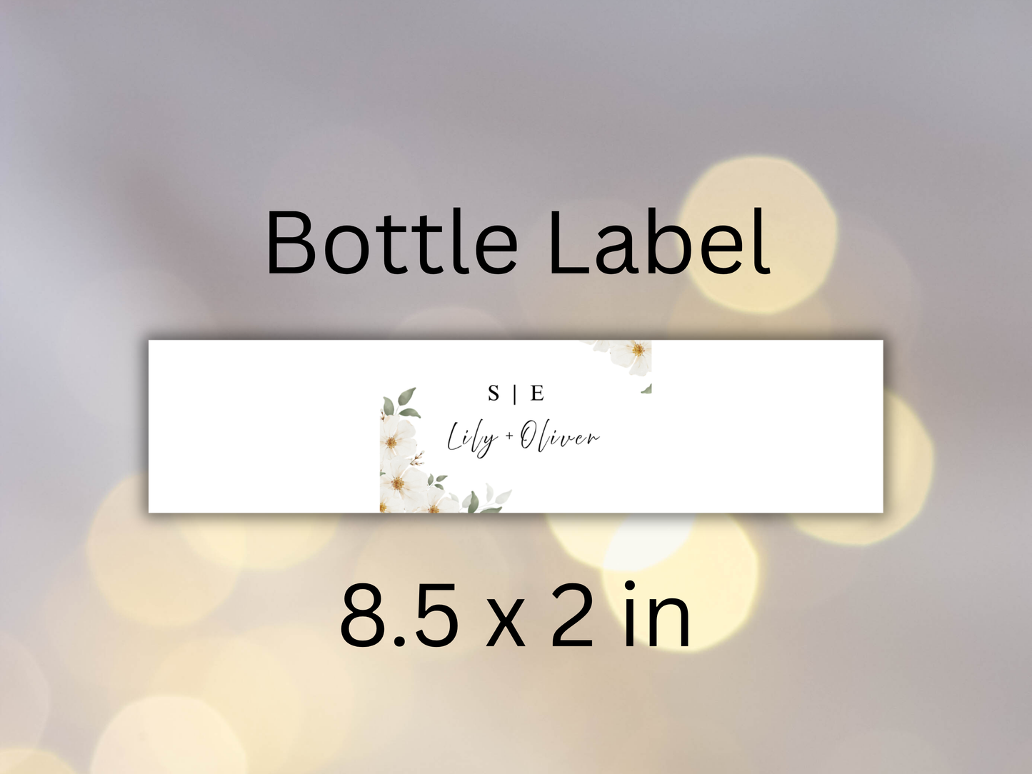 Wedding Invitation Set, RSVP, Wedding Details, Wedding Bottle Label Template, WI281