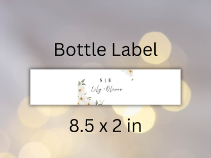 Wedding Invitation Set, RSVP, Wedding Details, Wedding Bottle Label Template, WI281