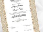 Muslim Nikkah Certificate Template, A3, A4. NN115