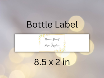 Wedding Invitation card, RSVP, Detailed Card, Bottle Label. WI372
