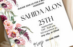 Bridal Shower Invitation template, Elegant Bridal Shower Invitation, Bridal Shower Flower Invite. WS38