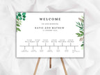 Large Wedding Welcome Timeline Sign Template, Wedding Order of the Day, Wedding Timeline Template, Digital Template. WT 32