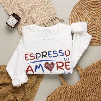 Espresso Amore Italia Crewneck Sweatshirt – Italian Coffee Lover Pullover