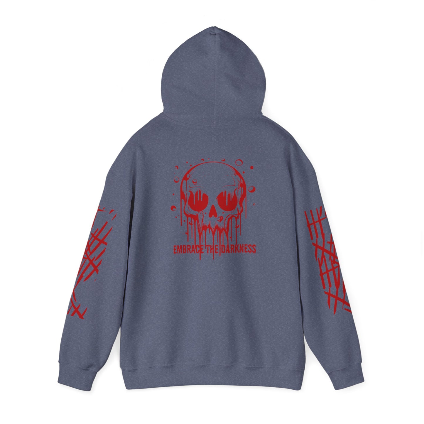 Unisex Heavy Hooded Sweatshirt Skull, Holloween