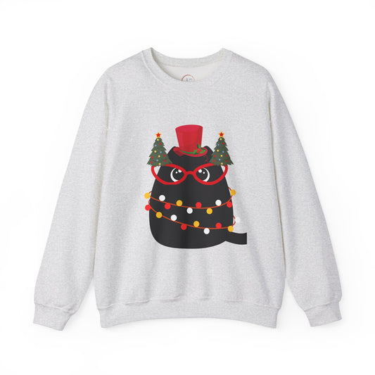 Christmas Cat Crewneck Sweatshirt