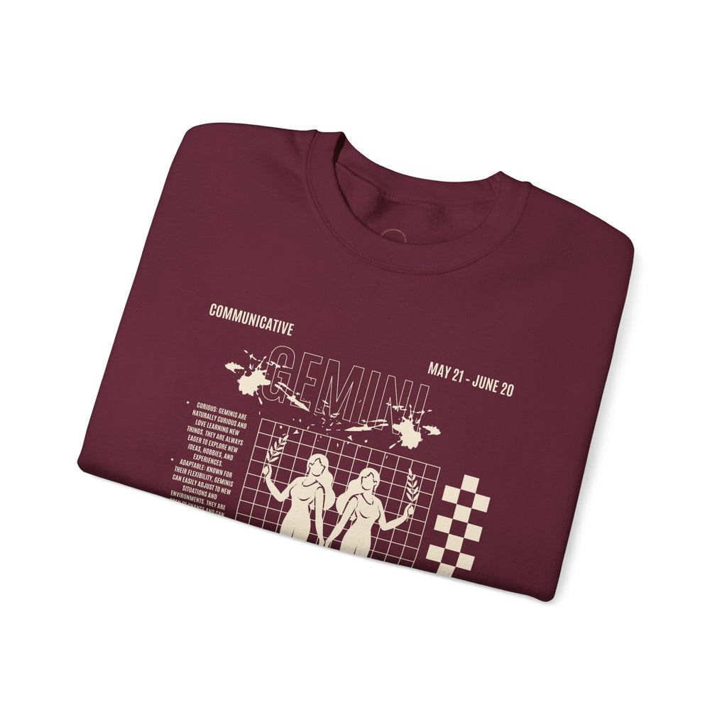 Gemini Zodiac Unisex Sweatshirt, Astrology Crewneck Jumper, Horoscope Pullover
