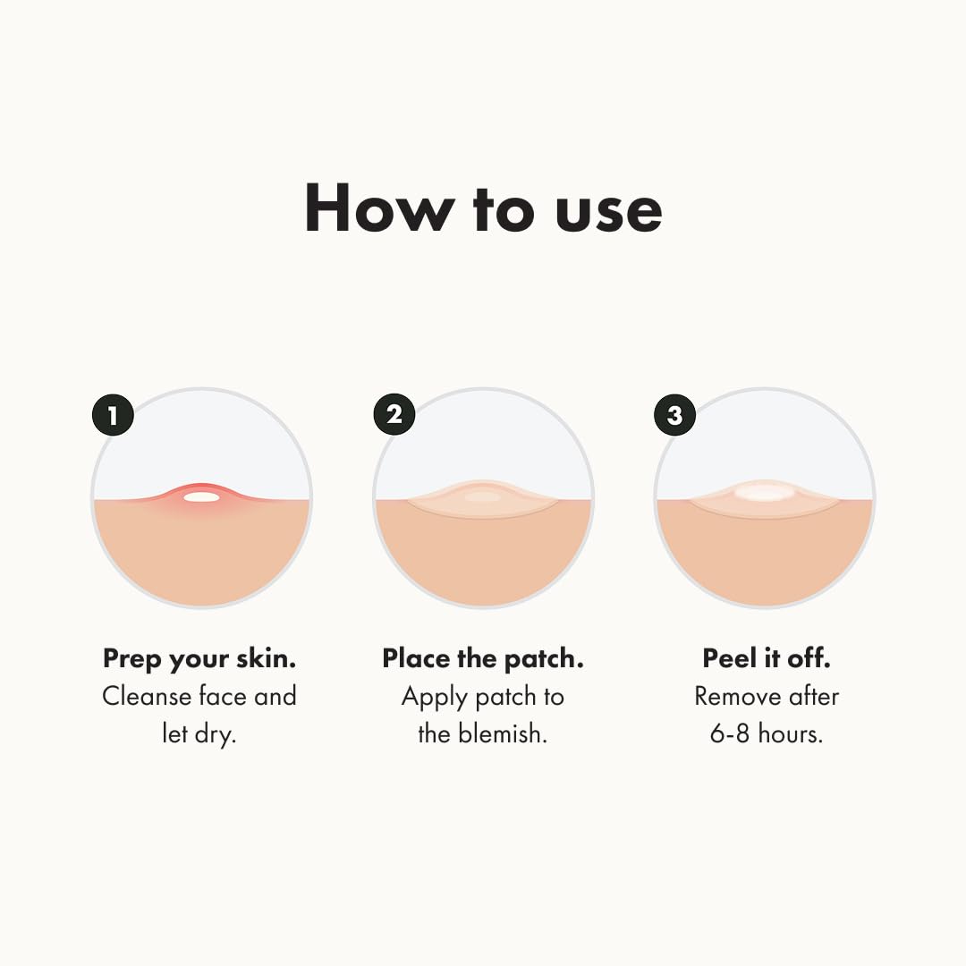 Original patch from Hero Cosmetics – The #1 Hydrocolloid Acne Pimple Patch for Shrinking Zits and Whiteheads in 1 use; Nighttime Spot Stickers for Face and Skin (36 Count)