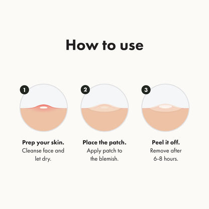 Original patch from Hero Cosmetics – The #1 Hydrocolloid Acne Pimple Patch for Shrinking Zits and Whiteheads in 1 use; Nighttime Spot Stickers for Face and Skin (36 Count)