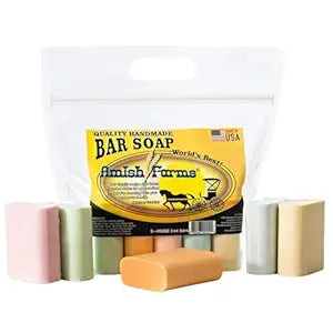 Amish Farms Natural Bar Soap 5-Pack Variety – Handmade Cold Process Moisturizing Soap Bars, Large Hand-Cut, Made in USA