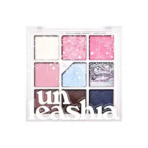 UNLEASHIA Glitterpedia Eyeshadow Palette, Matte, Shimmer & Glitter Shades, High Pigment Blendable Eye Makeup, Long-Lasting Korean Makeup, Vegan (No.8 All of Dancing Swan)