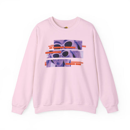 Vibrant Graphic Crewneck Sweatshirt, Retro Sweatshirt for Casual Style, Unisex Cozy Top, Ideal Gift for Friends, Artsy Streetwear