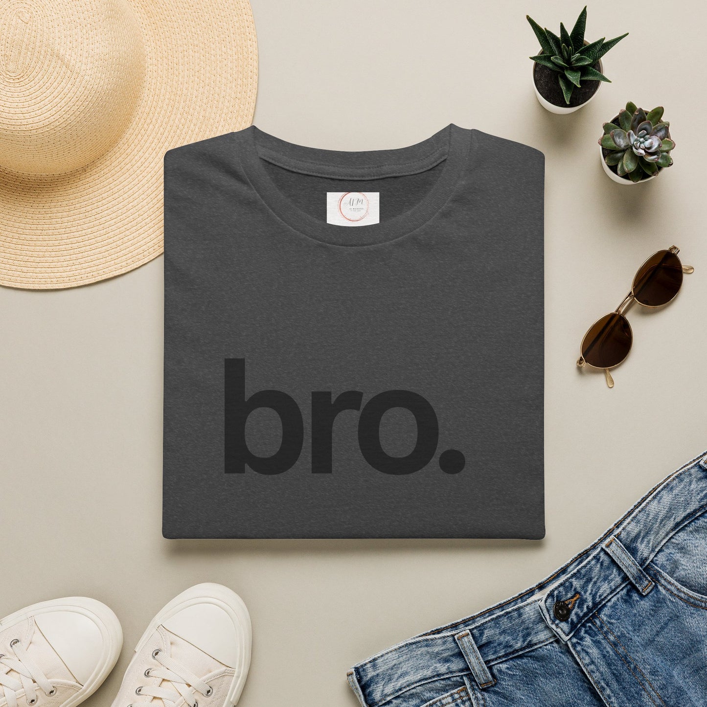 Bro. T-Shirt — Minimalist Bold Typography Tee for Friends & Casual Wear